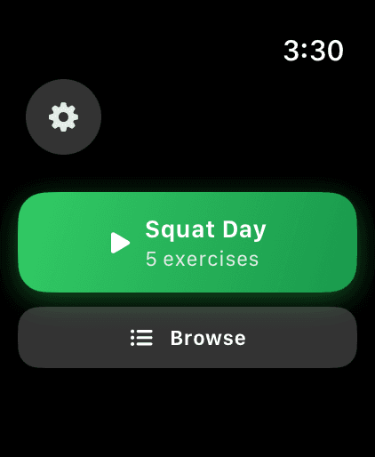 OrthoRep Apple Watch standalone workout screen